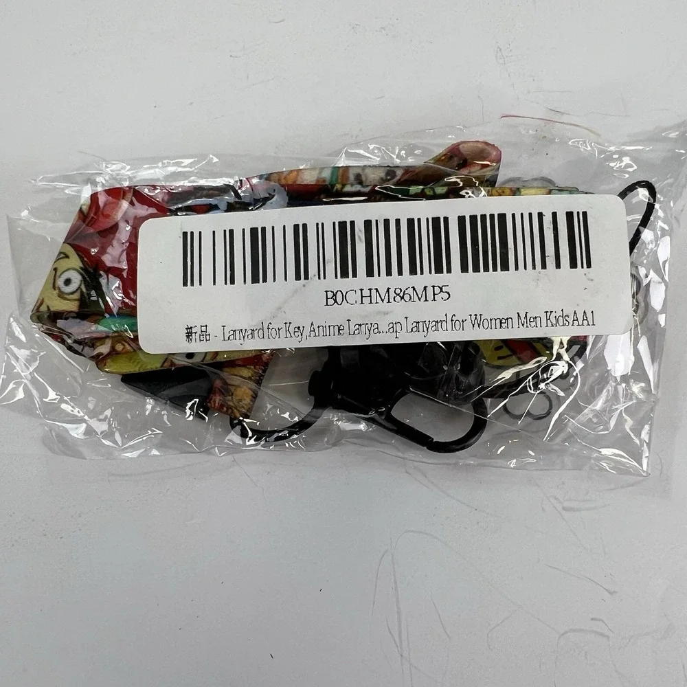 One Piece Anime Lanyard Unisex OS Multicolor New Luffy Straw Hat Pirates Charm